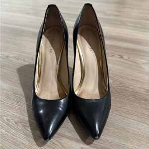 Coach Black Pointed Leather Heels